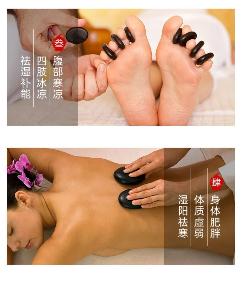 1PC Natural Hot Stone Massage Therapy Various Sizes