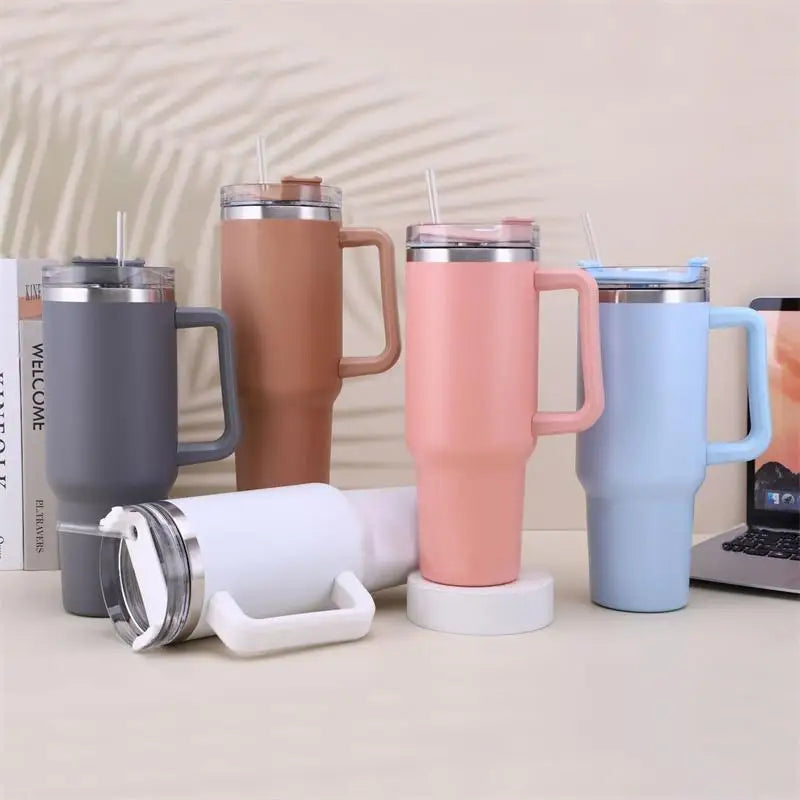 40oz Tumbler with Straw Leak proof Lid Thermal Insulation Stainless Steel Water Bottle BPA Free