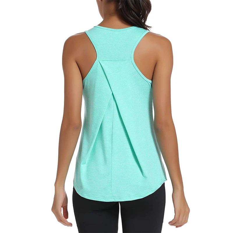 Tank Top Quick Dry Loose design Fitness Vest Women's Workout Yoga Top