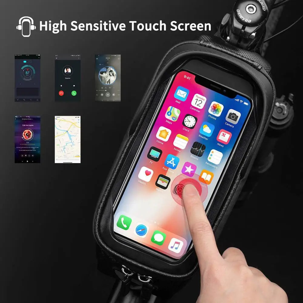 Cycling Phone Bag Waterproof Touch Screen Top Front Mount Bike Accessories