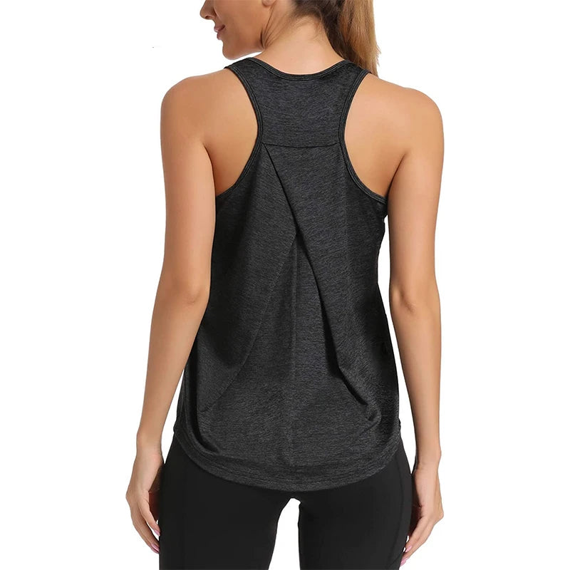 Tank Top Quick Dry Loose design Fitness Vest Women's Workout Yoga Top