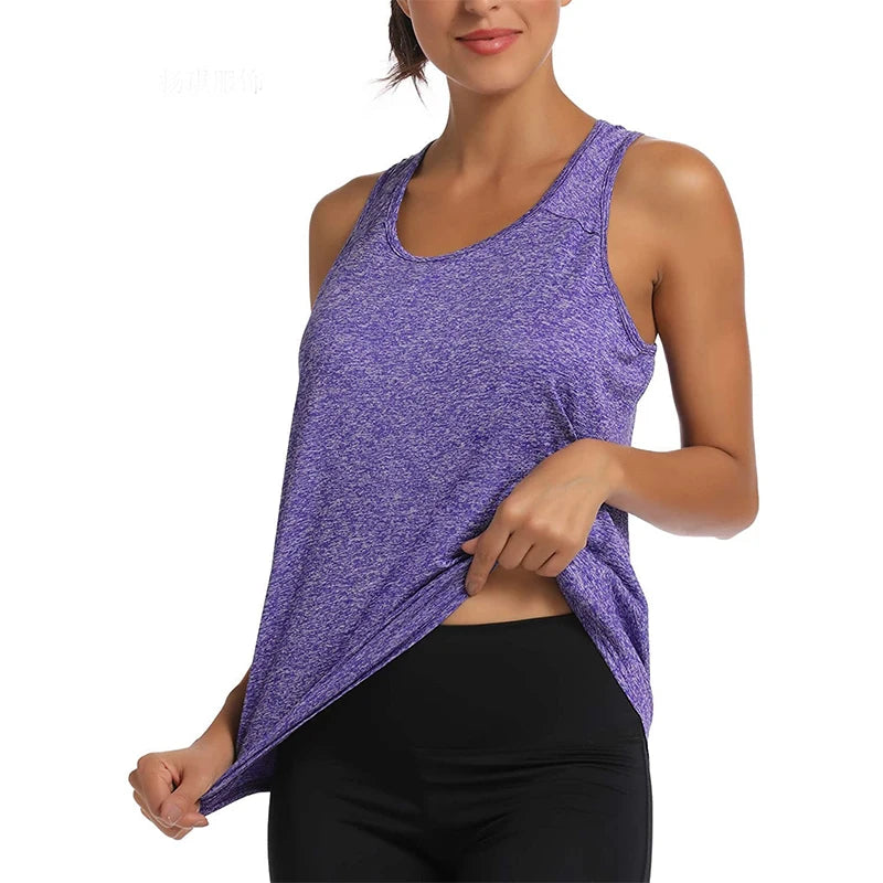 Tank Top Quick Dry Loose design Fitness Vest Women's Workout Yoga Top