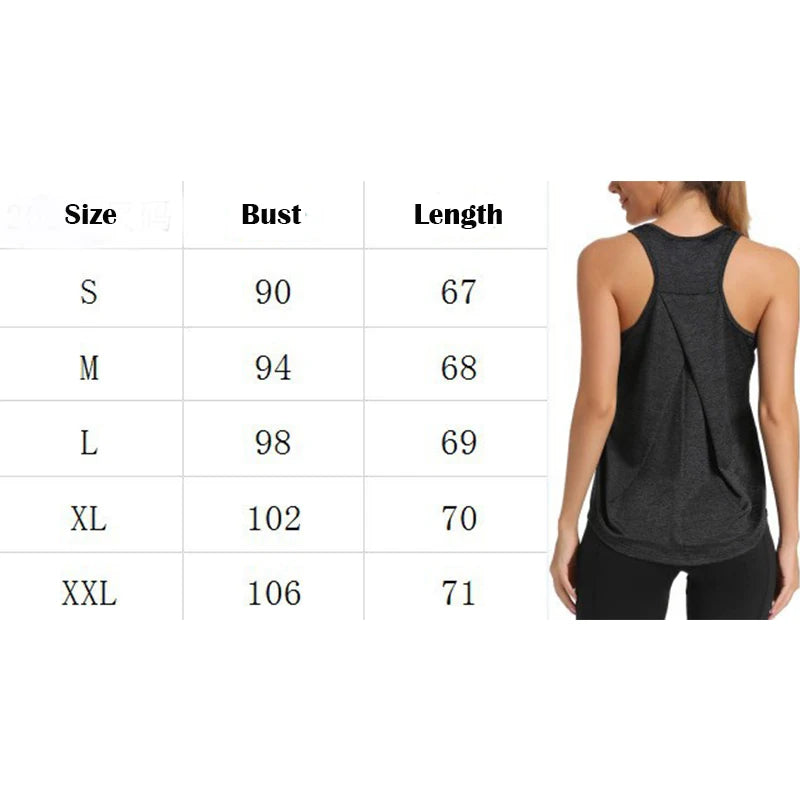 Tank Top Quick Dry Loose design Fitness Vest Women's Workout Yoga Top