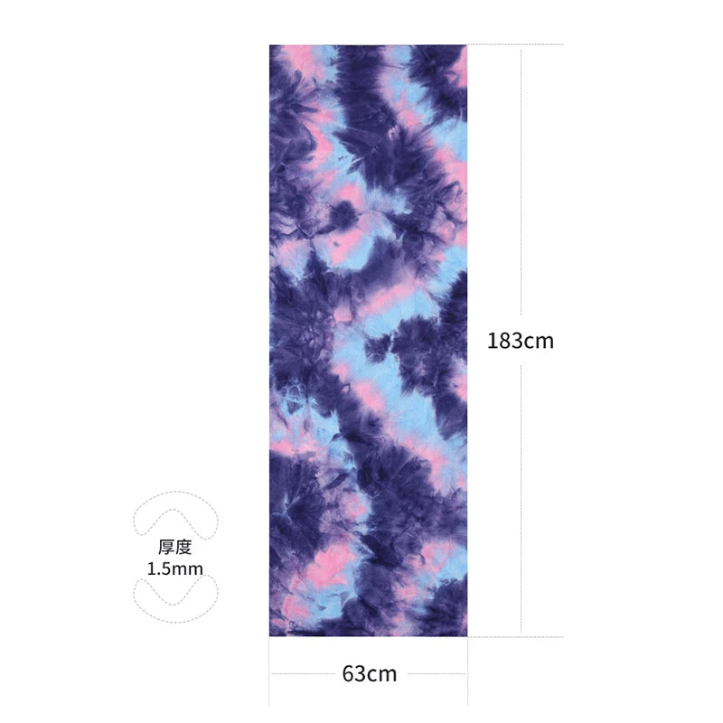 Fitness Towel Printed Yoga Mat Microfiber Non-slip Tie-dye Quick-drying 72 X 24 in