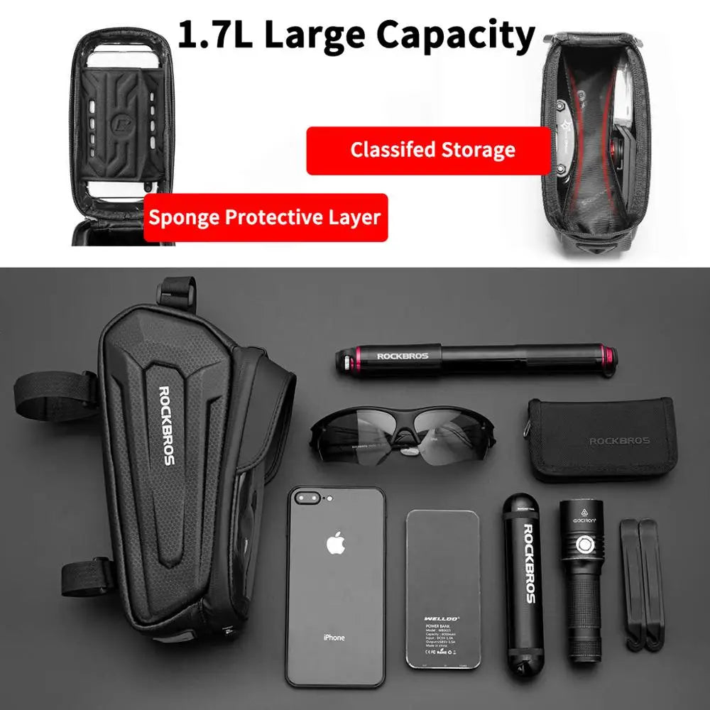 Cycling Phone Bag Waterproof Touch Screen Top Front Mount Bike Accessories