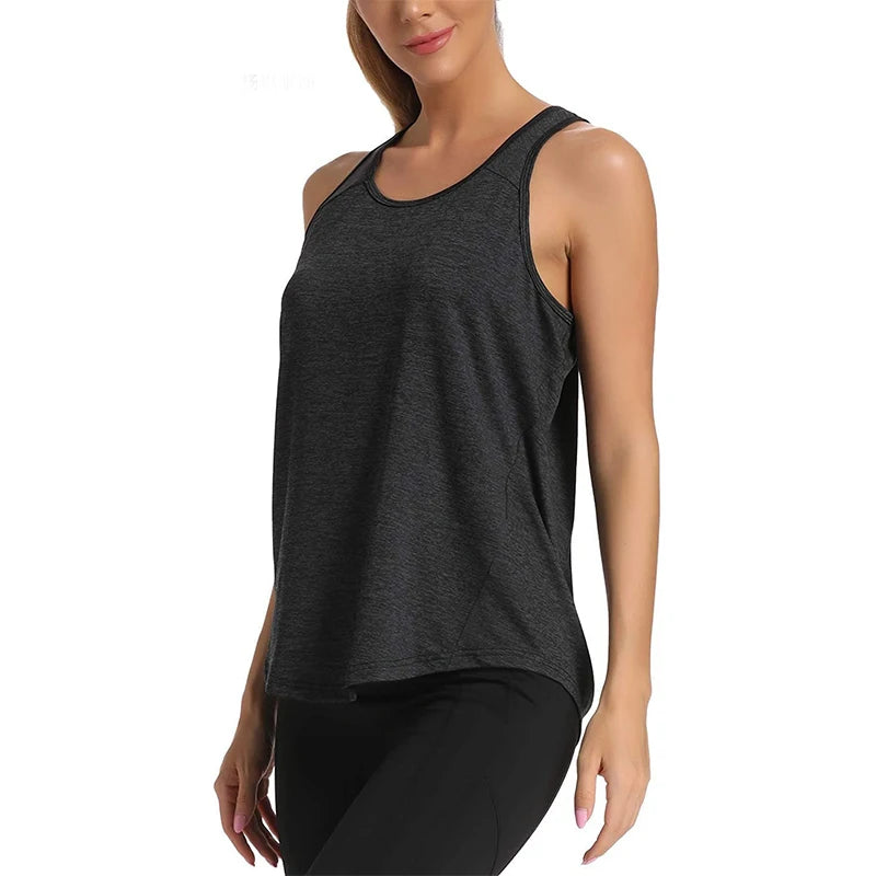 Tank Top Quick Dry Loose design Fitness Vest Women's Workout Yoga Top