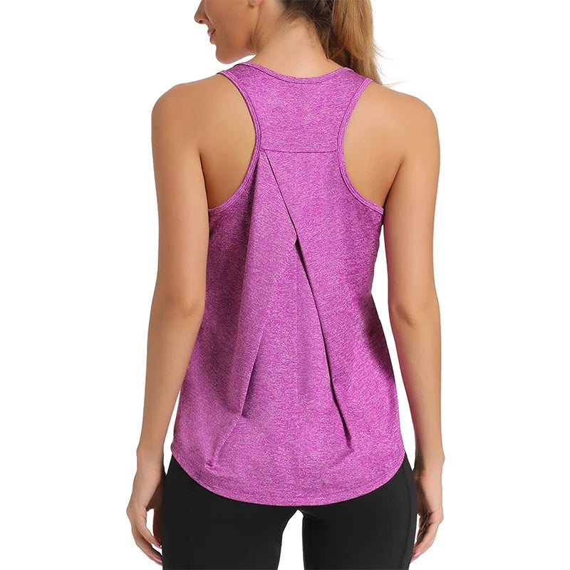 Tank Top Quick Dry Loose design Fitness Vest Women's Workout Yoga Top