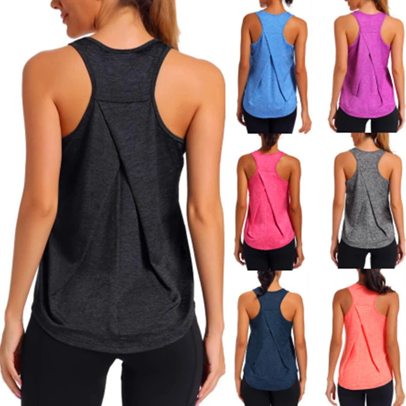 Tank Top Quick Dry Loose design Fitness Vest Women's Workout Yoga Top