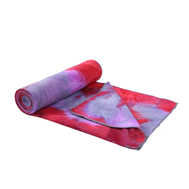 Fitness Towel Printed Yoga Mat Microfiber Non-slip Tie-dye Quick-drying 72 X 24 in