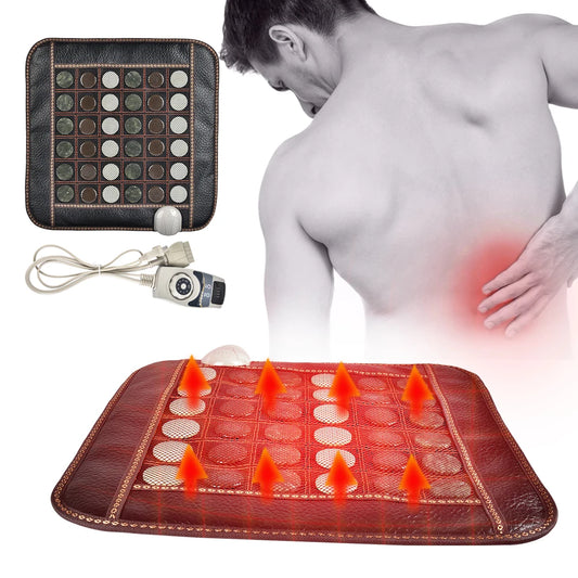 Natural Jade Heating Massage Mat Tourmaline Stones Infrared Heating