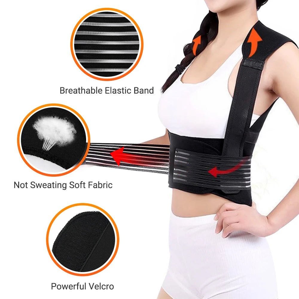 1Pc Adjustable Magnets Self Heating Back Support Waist Belt