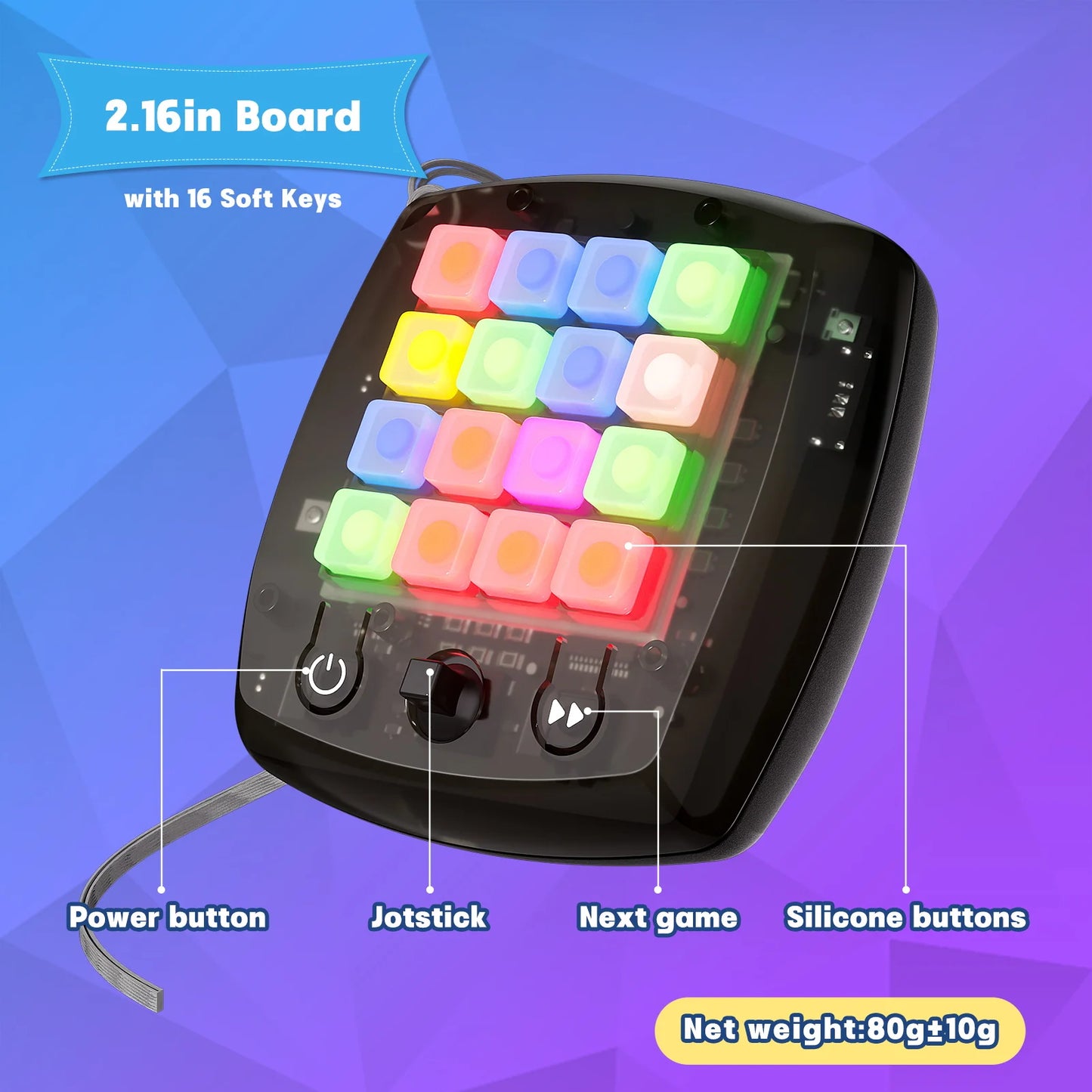 Electronic Cube Game Memory Handheld Bubble It Brain Teaser 11 Different Modes