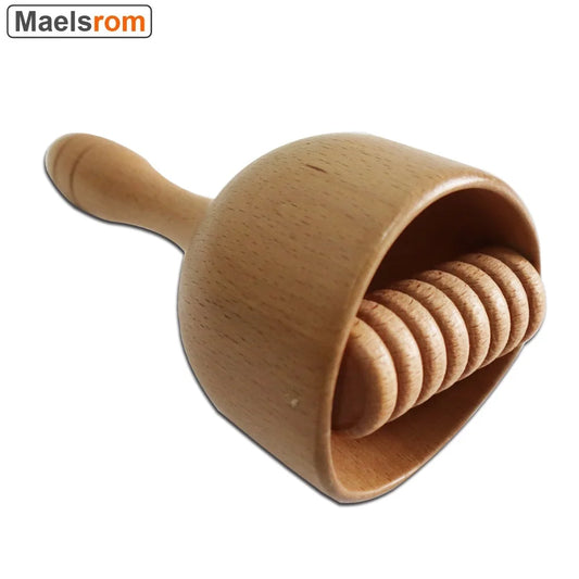 Wood  Massage Cup With Roller Wooden Handle Lymphatic Drainage Massager