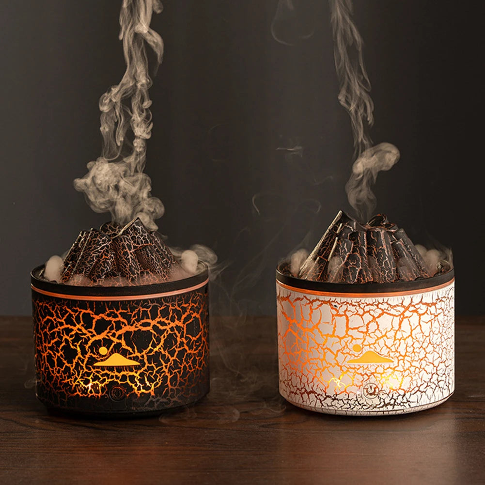 180ml Volcanic Flame Aroma Oil Diffuser Humidifier Compact Meditation Yoga