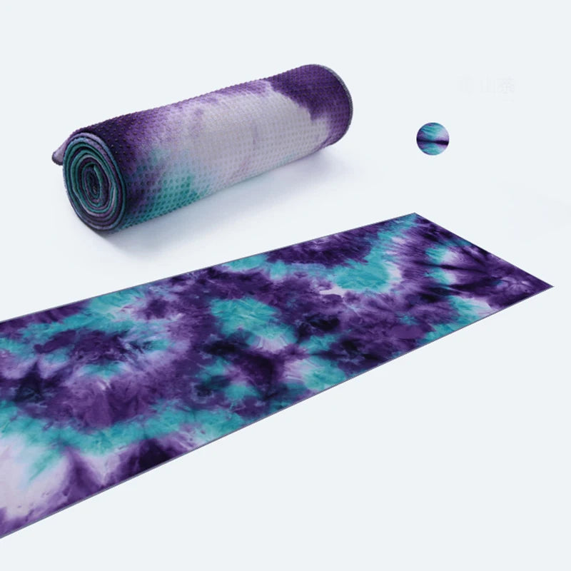 Ladies Fitness Yoga Tapestry Rainbow Mandala Stripe Meditation Yoga Mat Blanket