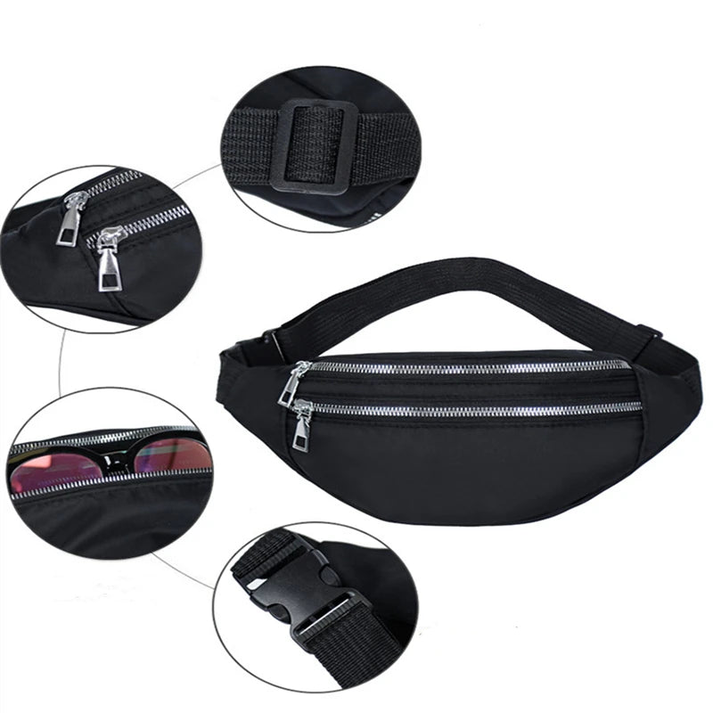 Waist Bag Women Men Waterproof Pocket Fashion Casual Chest Bag