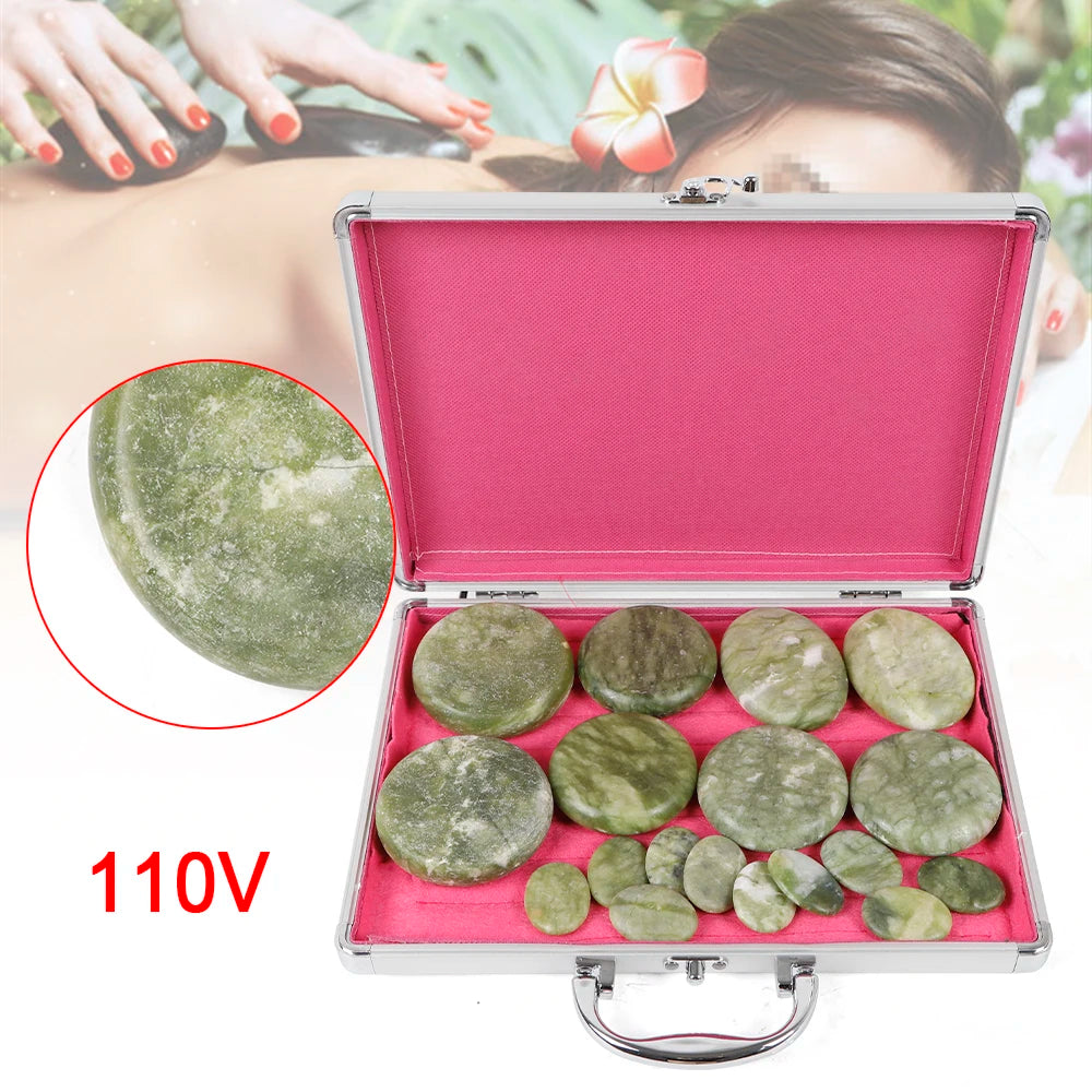 16Pcs Massage Stone Heater Kit