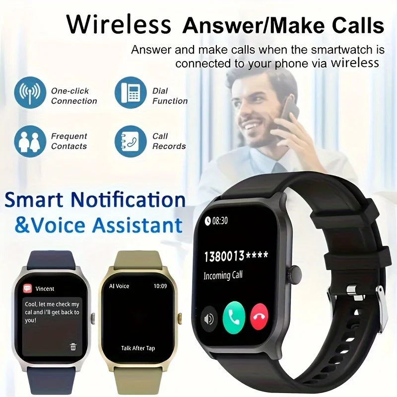 Smart watch, wireless calling/dial, multi-Sport mode, for iPhone/Andriod