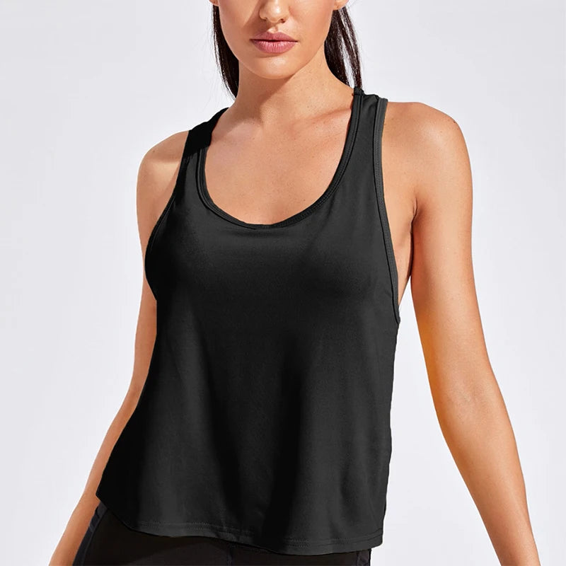 Yoga Vest Women Shirts Sleeveless Tank Top Sportswear Quick Dry Breathable