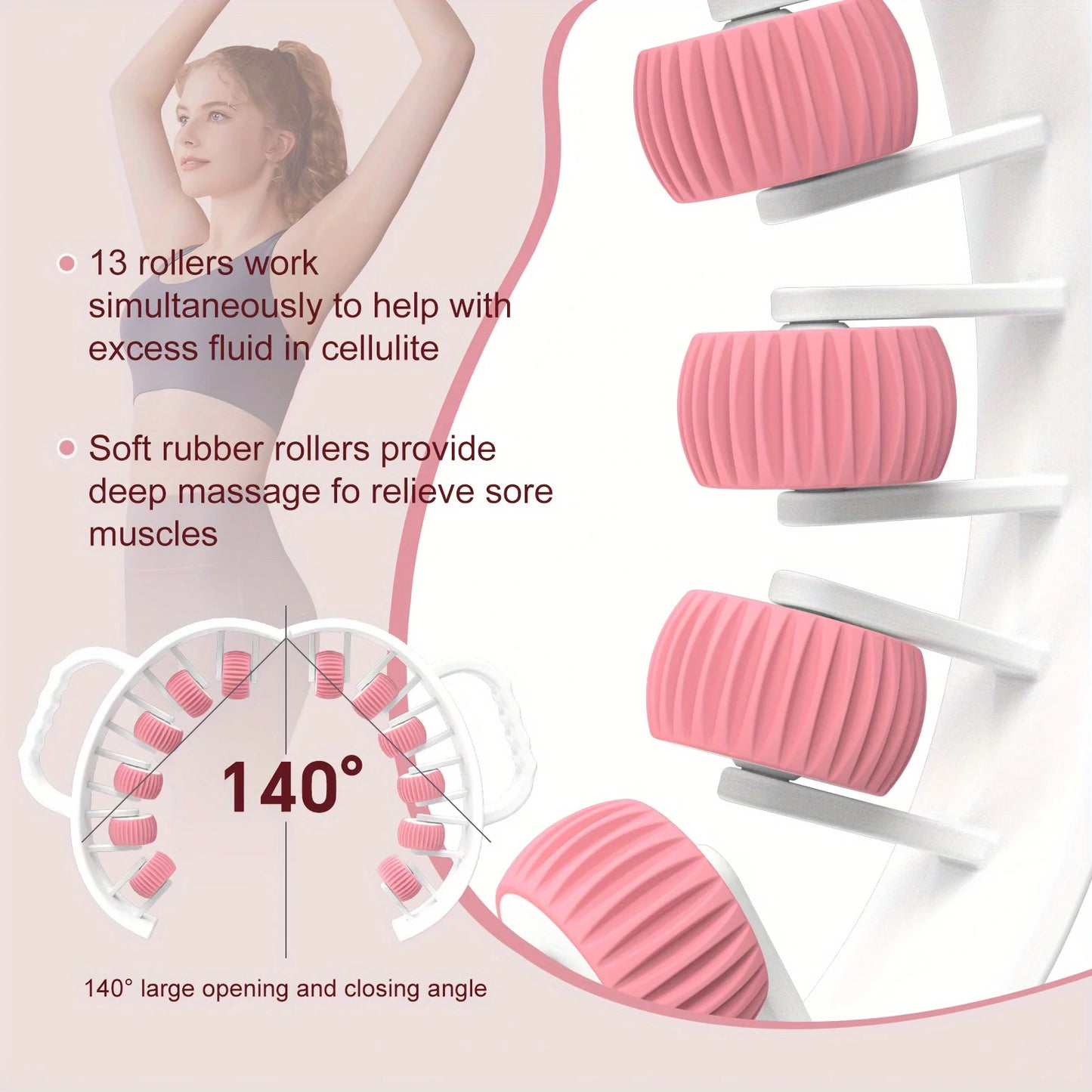 12-Wheel Massage Roller, Calf Muscle Relaxation