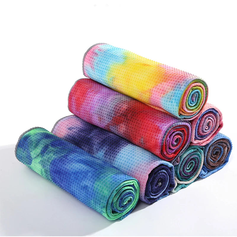 Ladies Fitness Yoga Tapestry Rainbow Mandala Stripe Meditation Yoga Mat Blanket