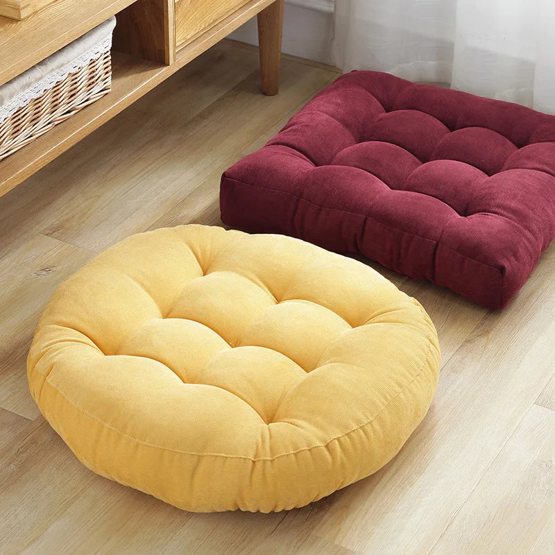 Floor Pillows Cushions Round Seat Pad Mat, 2 Sizes, Multiple Colors