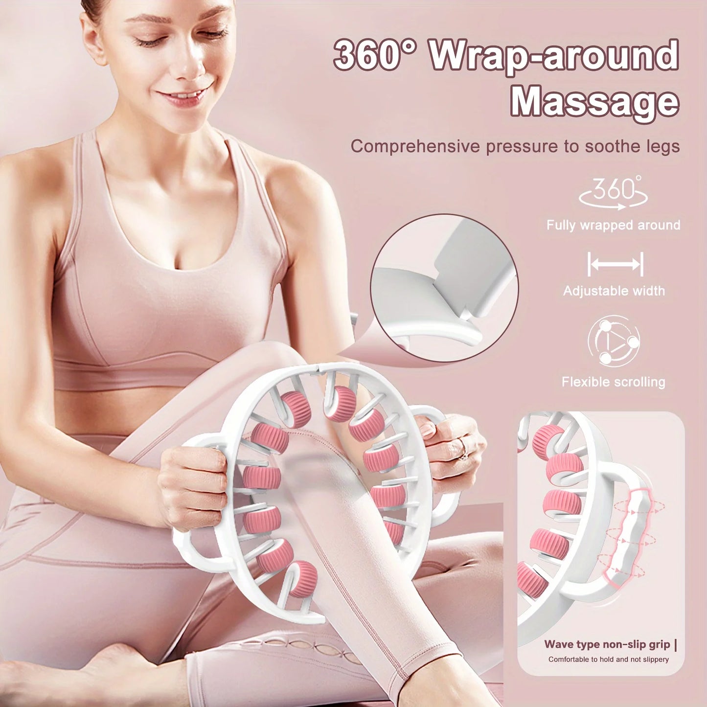 12-Wheel Massage Roller, Calf Muscle Relaxation