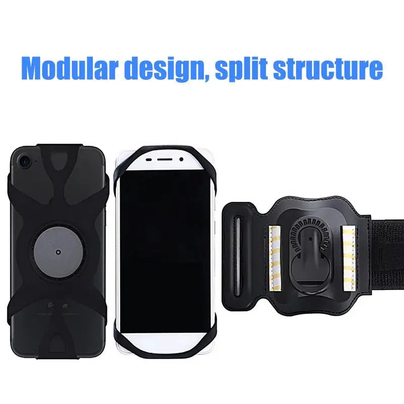 Armband Phone Holder Wrist Case iPhone Samsung 4.5 to 7 inch screens Rotates 360º Breathable