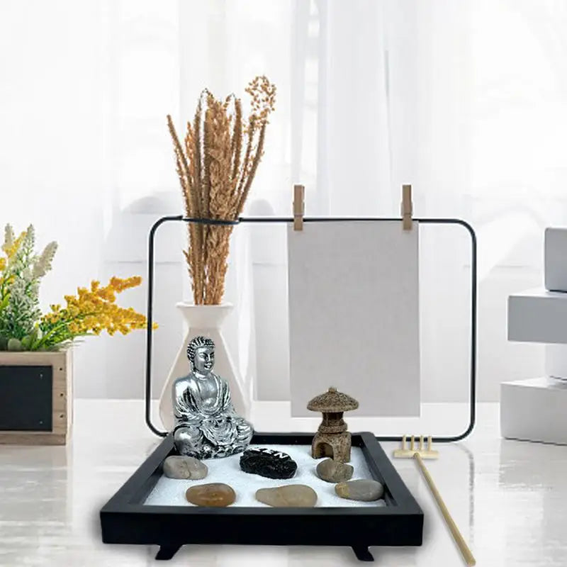 Sand Meditation Garden Chinese Desktop Mindfulness Gifts Minimalist Stress Relief