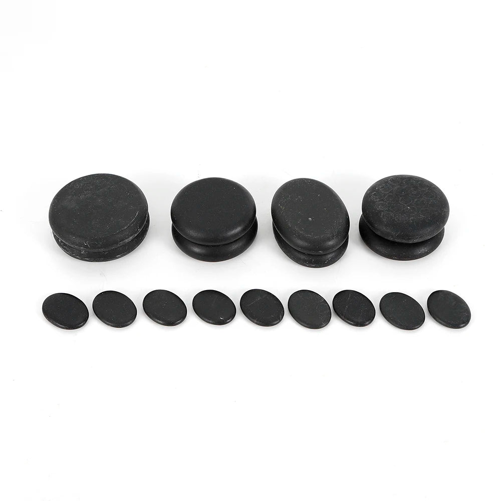 16Pcs Hot Massage Stone Volcanic Stones Kit Natural Basalt Rock Heater Kit