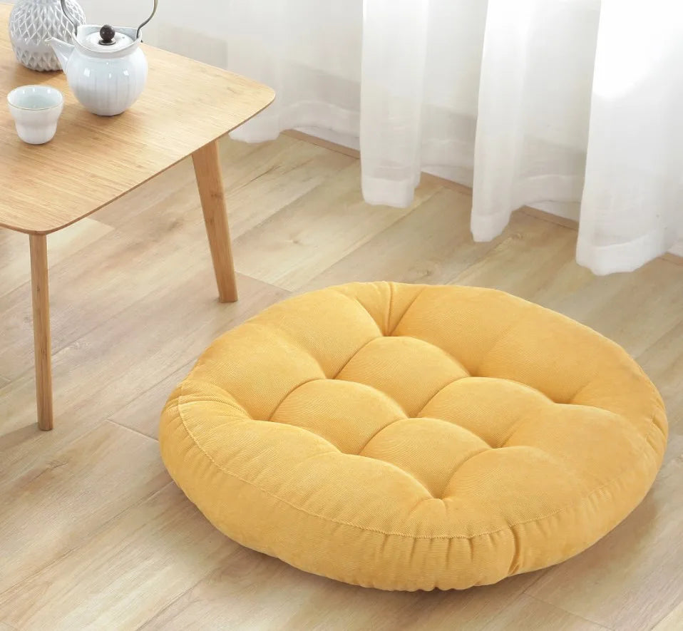 Floor Pillows Cushions Round Seat Pad Mat, 2 Sizes, Multiple Colors