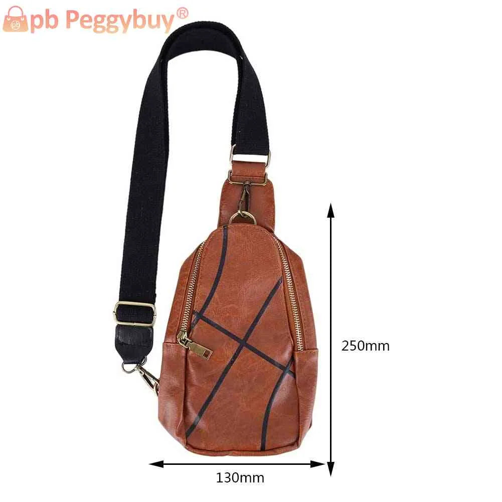 Crossbody Sling Bags PU Leather Fanny Pack Waist Bag Adjustable Strap Sports Themed Unisex