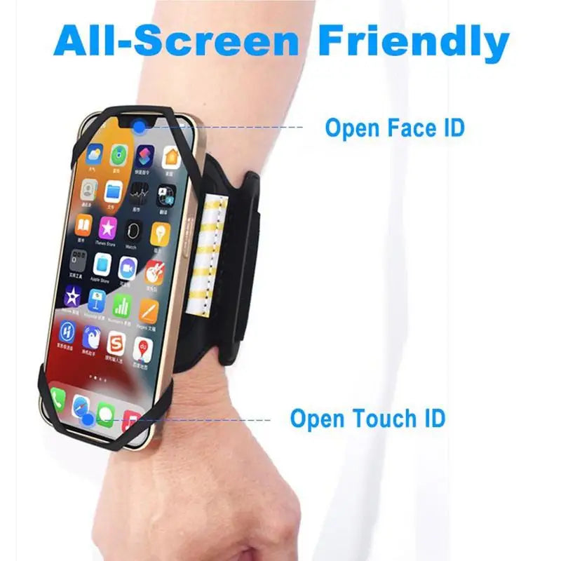 Armband Phone Holder Wrist Case iPhone Samsung 4.5 to 7 inch screens Rotates 360º Breathable