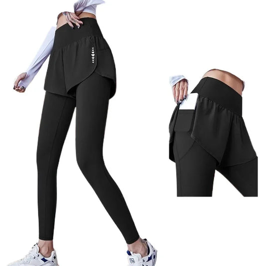 Women Yoga Pants Sportswear Leggings Elastic Quick-drying High Waisted