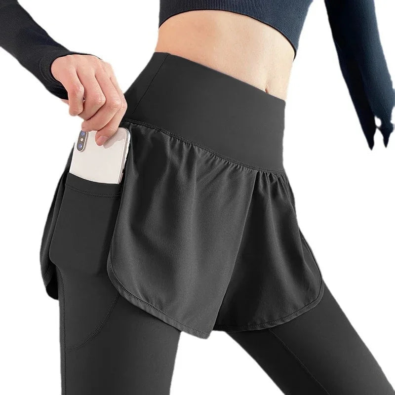 Women Yoga Pants Sportswear Leggings Elastic Quick-drying High Waisted