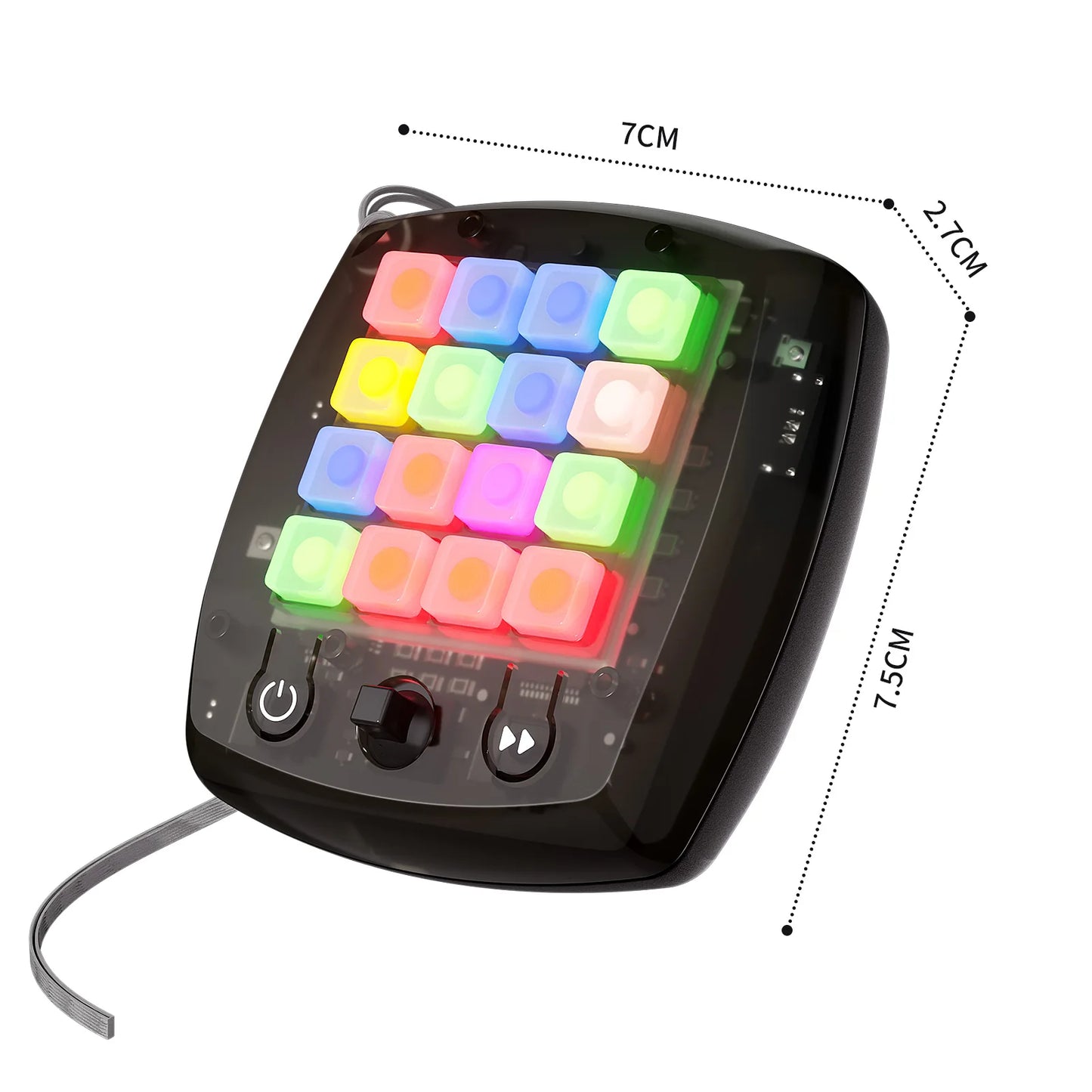 Electronic Cube Game Memory Handheld Bubble It Brain Teaser 11 Different Modes