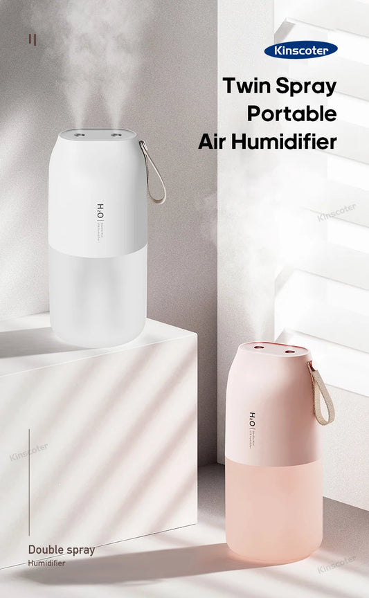 Cordless Rechargeable Air Humidifier 2000mAh Wireless Portable With Warm Nightlight