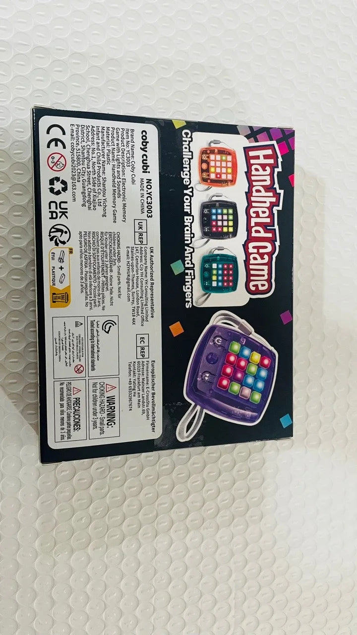 Electronic Cube Game Memory Handheld Bubble It Brain Teaser 11 Different Modes