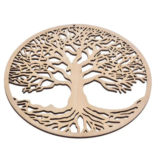 Wooden Tree Of Life Wall Art Cutout Yoga Meditation Healing Artwork Decor