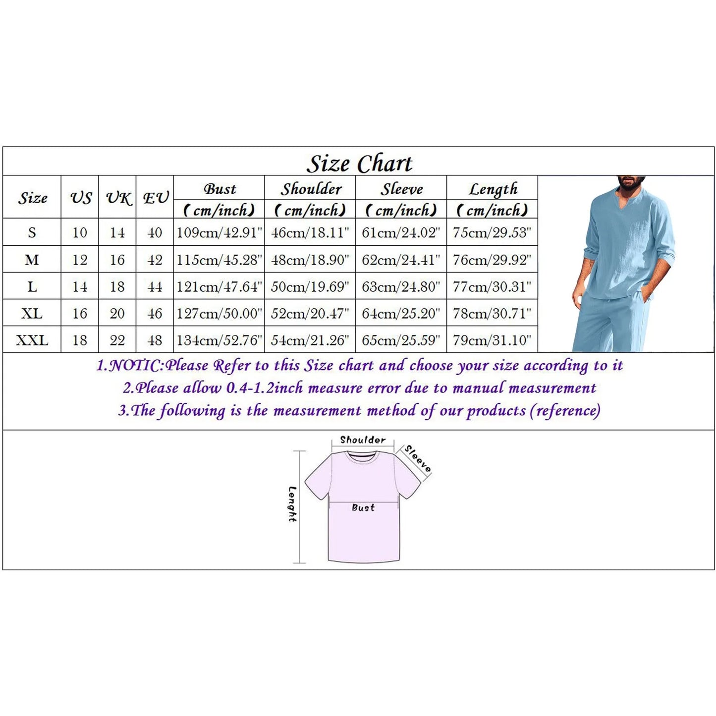 2 Piece Cotton Linen Men's Sets Tai Chi Yoga Sport Casual Loose Fit