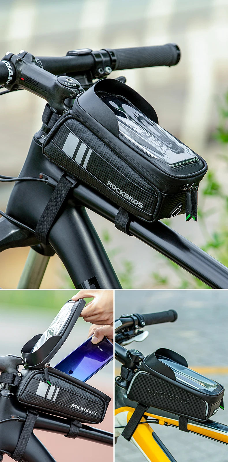 Cycling Phone Bag Waterproof Touch Screen Top Front Mount Bike Accessories