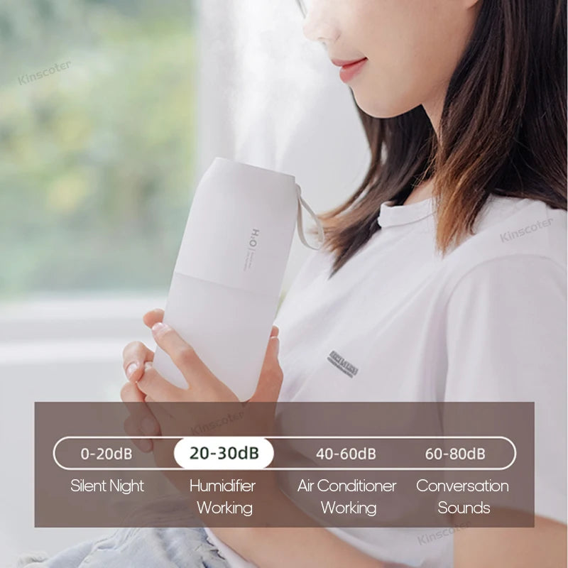 Cordless Rechargeable Air Humidifier 2000mAh Wireless Portable With Warm Nightlight