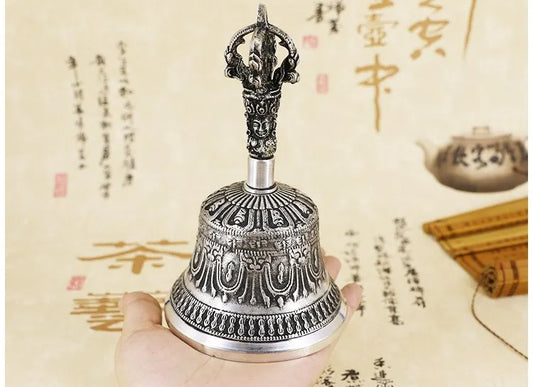 Copper Backward Hand Bell Buddhist Instrument Bell Yoga Healing Meditation