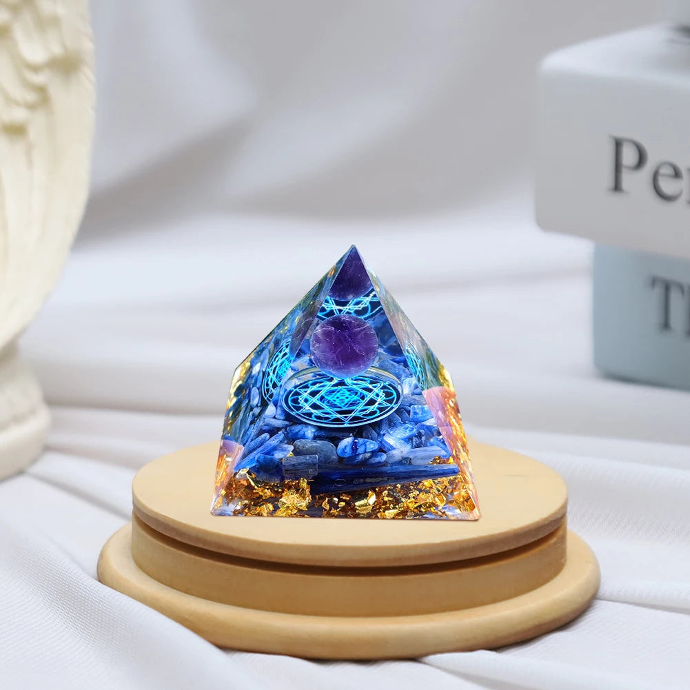 Orgonite Pyramid Healing Crystal Stone Chakra Reiki Meditation